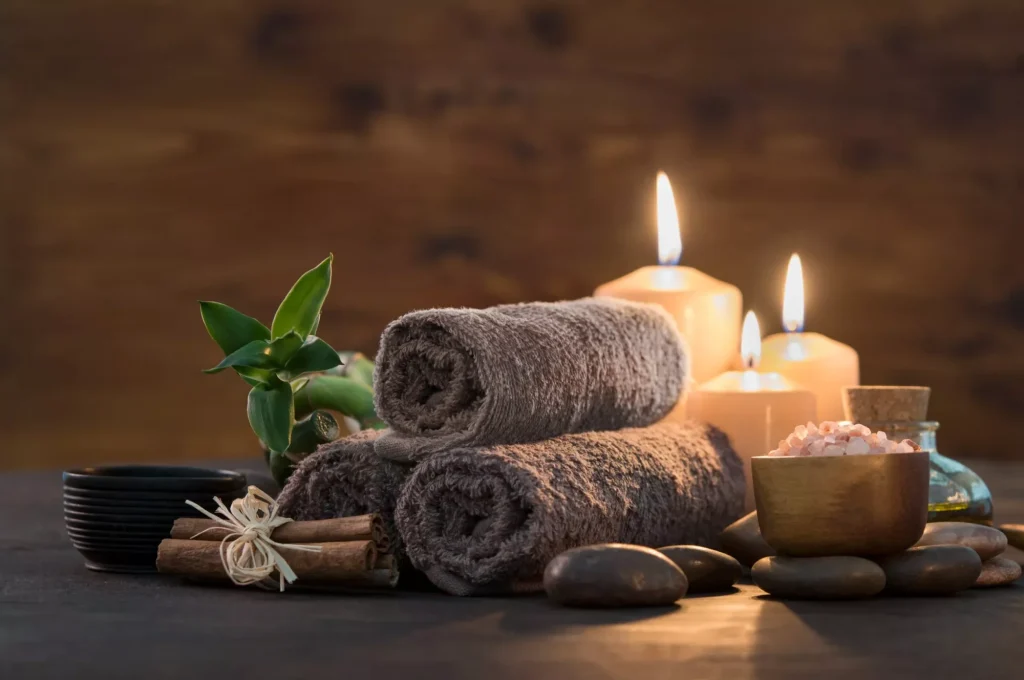 Tratamiento de belleza con velas