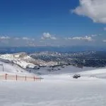 Bellissimo panorama innevato del monte Dachstein in Austria (Alpi austriache)