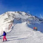 Skipiste bei Ischgl, Tirolo, Österreich