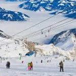 Stazione sciistica di Kaprun, ghiacciaio del Kitzsteinhorn. Austria