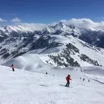 Skigebiet i Mayrhofen in den Alpen