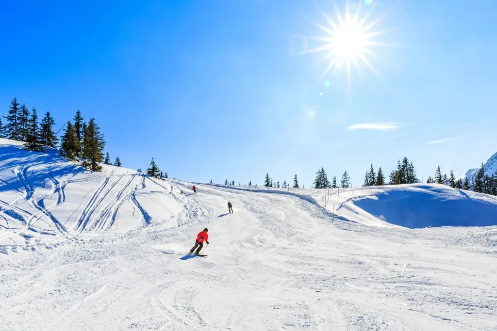 Paisaje invernal en los Alpes